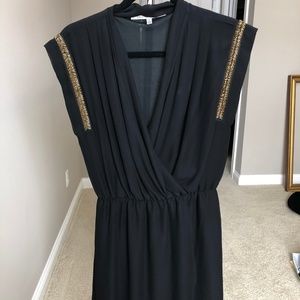 Collective Concepts Black and gold beaded dress